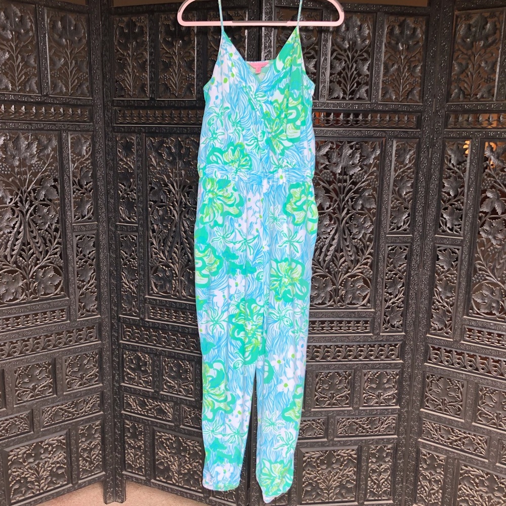 Lily Pulitzer Blue Green Jumpsuit